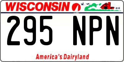 WI license plate 295NPN