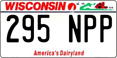 WI license plate 295NPP