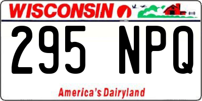 WI license plate 295NPQ