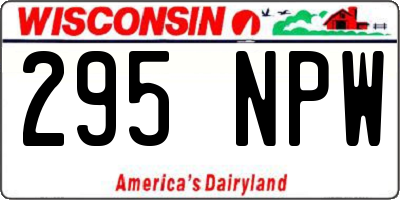 WI license plate 295NPW