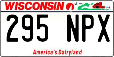 WI license plate 295NPX