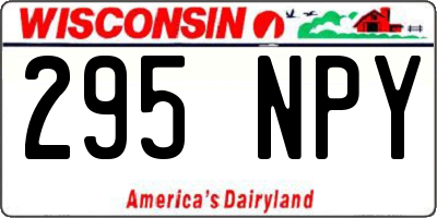 WI license plate 295NPY