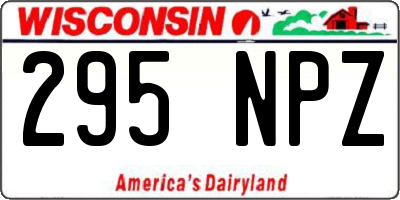 WI license plate 295NPZ