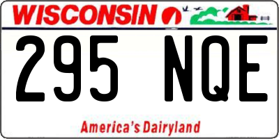 WI license plate 295NQE
