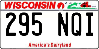 WI license plate 295NQI