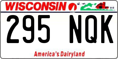 WI license plate 295NQK