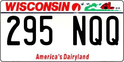 WI license plate 295NQQ