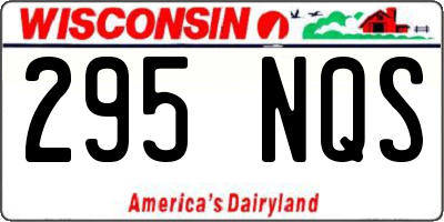 WI license plate 295NQS