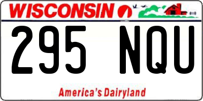 WI license plate 295NQU