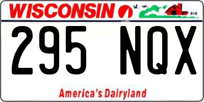 WI license plate 295NQX