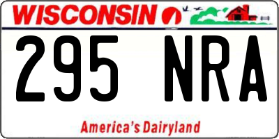 WI license plate 295NRA