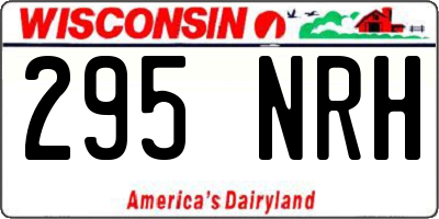 WI license plate 295NRH
