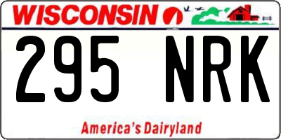 WI license plate 295NRK