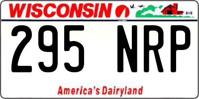 WI license plate 295NRP