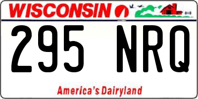WI license plate 295NRQ