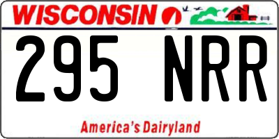 WI license plate 295NRR