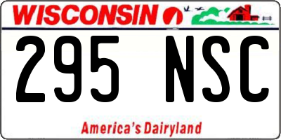 WI license plate 295NSC