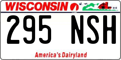 WI license plate 295NSH