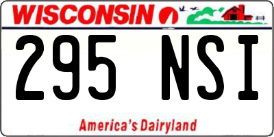 WI license plate 295NSI