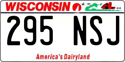 WI license plate 295NSJ