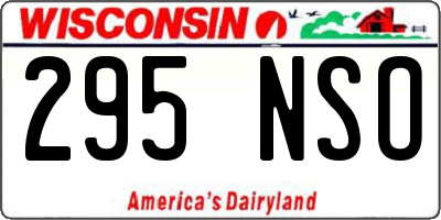 WI license plate 295NSO