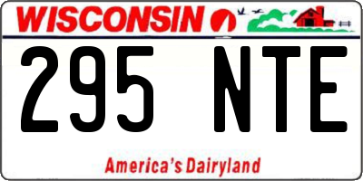 WI license plate 295NTE