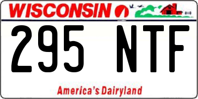 WI license plate 295NTF