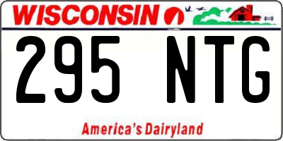 WI license plate 295NTG