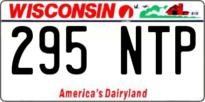 WI license plate 295NTP
