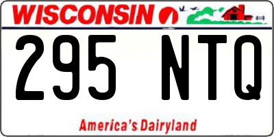 WI license plate 295NTQ