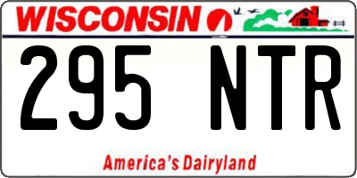 WI license plate 295NTR