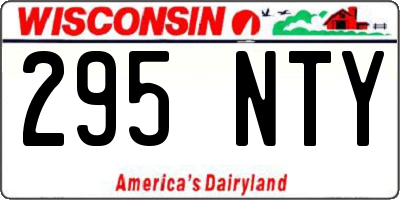 WI license plate 295NTY