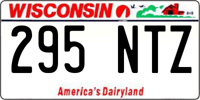 WI license plate 295NTZ