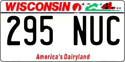 WI license plate 295NUC