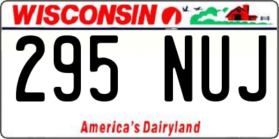 WI license plate 295NUJ