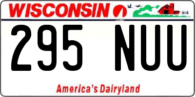 WI license plate 295NUU