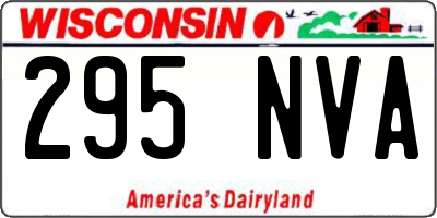 WI license plate 295NVA