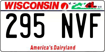 WI license plate 295NVF