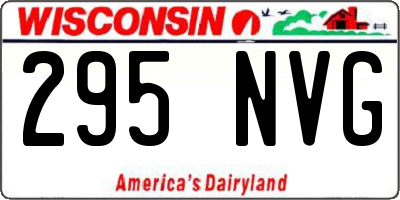 WI license plate 295NVG