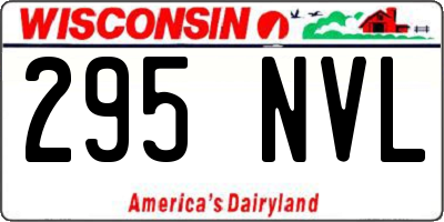 WI license plate 295NVL