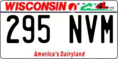 WI license plate 295NVM