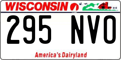 WI license plate 295NVO