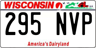 WI license plate 295NVP
