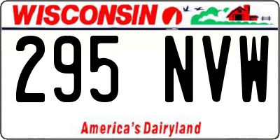 WI license plate 295NVW