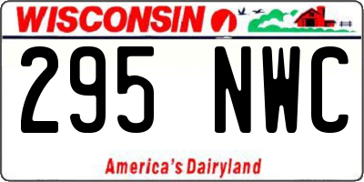 WI license plate 295NWC