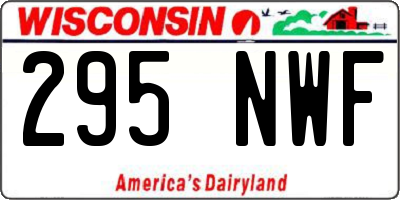 WI license plate 295NWF
