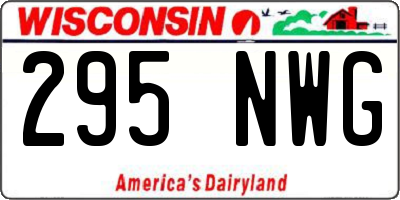 WI license plate 295NWG