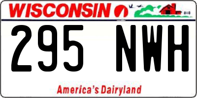 WI license plate 295NWH