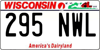 WI license plate 295NWL