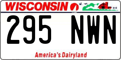 WI license plate 295NWN